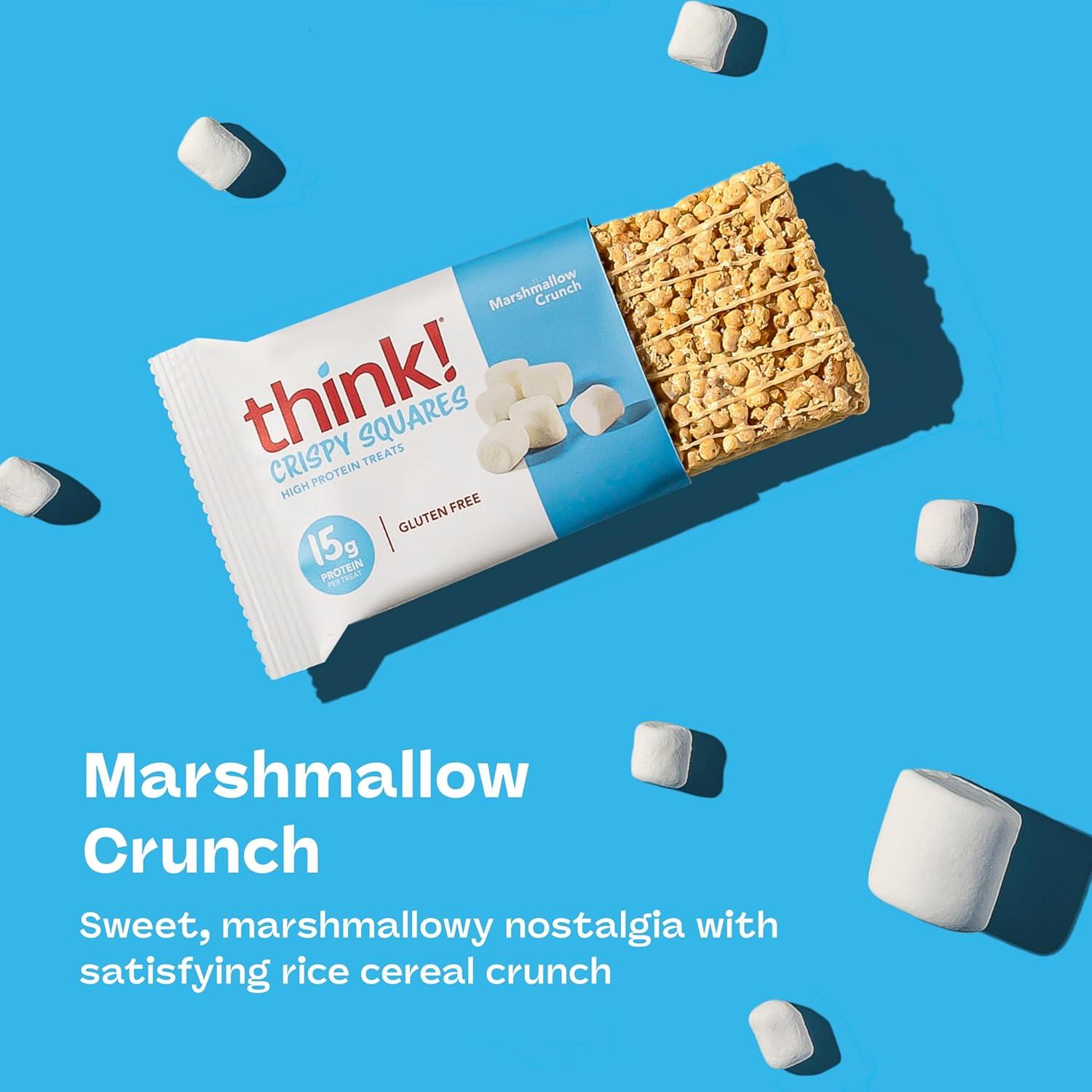 image:imageThink High Protein Crispy Squares Chocolate Crunch Treat 10 PackMarshmallow Crunch