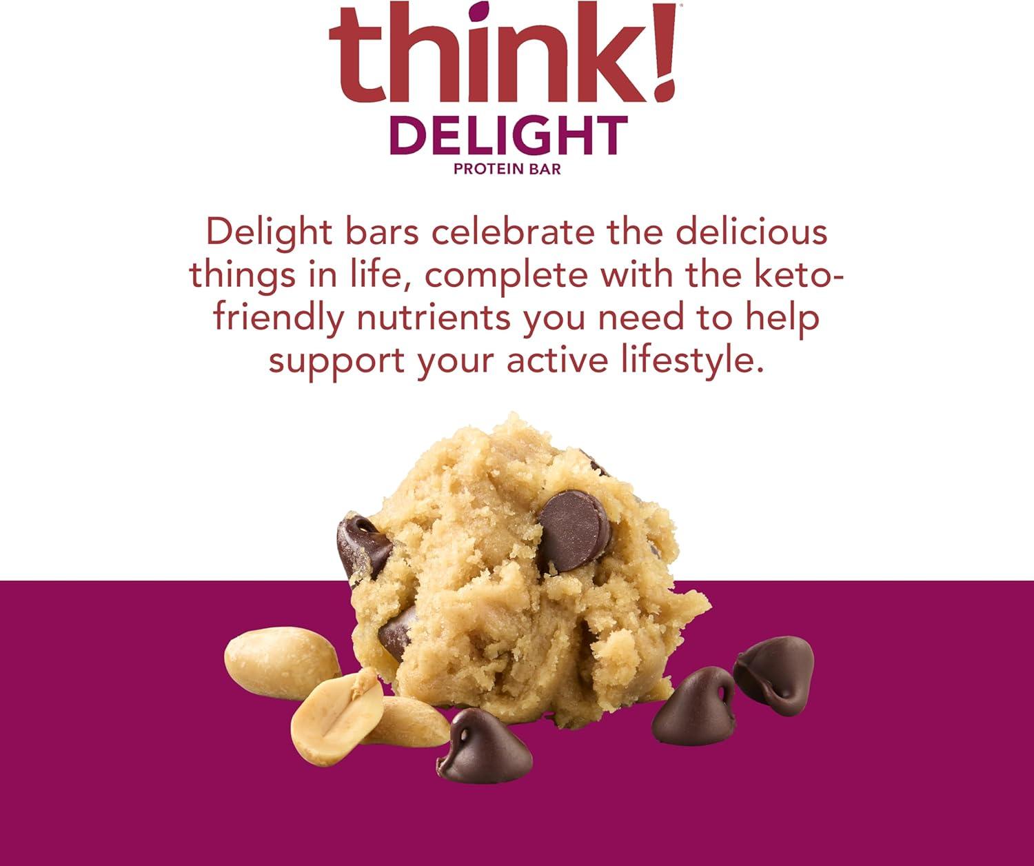 image:imagethink Delight Protein Bars Chocolate Peanut Butter Pie Low Sugar amp Low Carb GlutenFree Snack Keto Friendly Snacks 12 Count Packaging May VaryChocolate Peanut Butter Cookie Dough