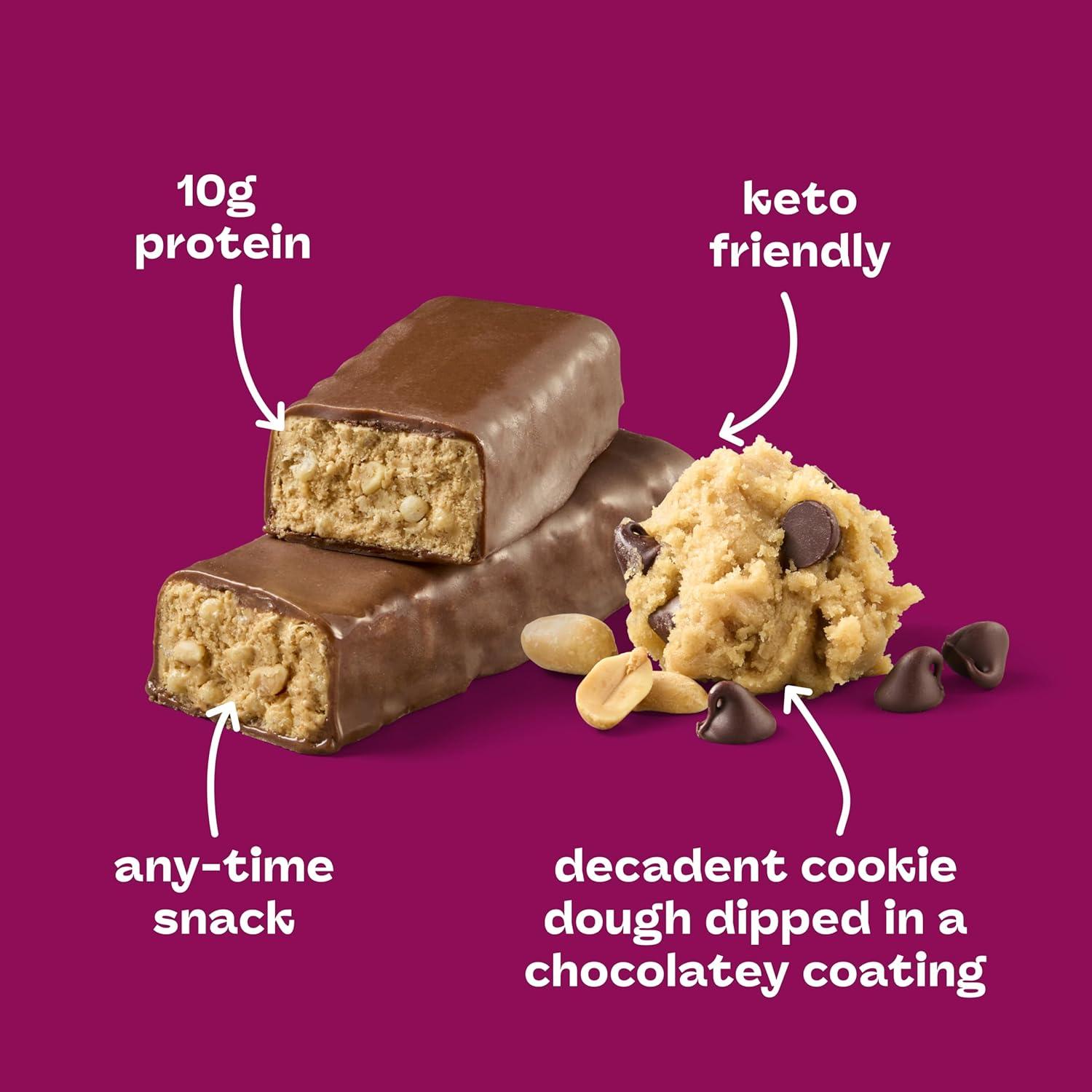 image:imagethink Delight Protein Bars Chocolate Peanut Butter Pie Low Sugar amp Low Carb GlutenFree Snack Keto Friendly Snacks 12 Count Packaging May VaryChocolate Peanut Butter Cookie Dough