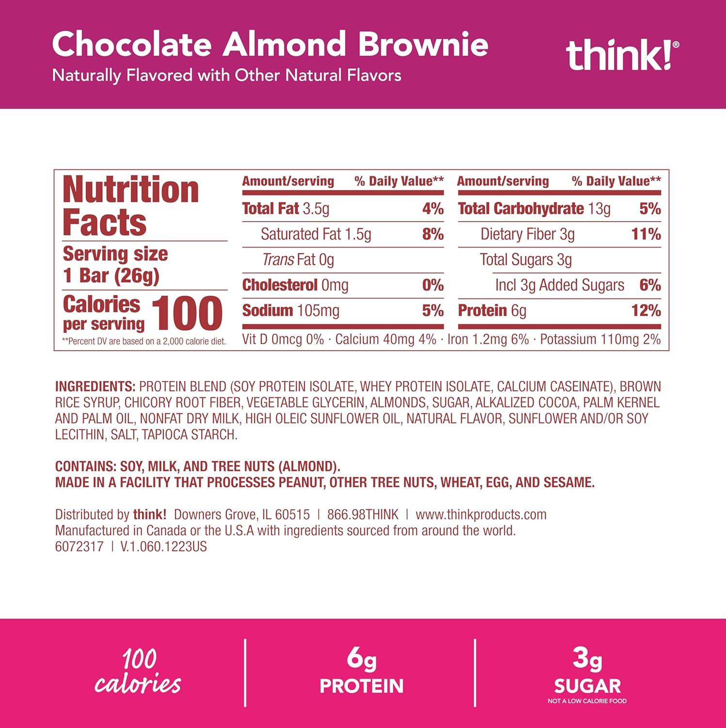 image:imagethink Minis Chunky Chocolate Peanut 15 CountChocolate Almond Brownie