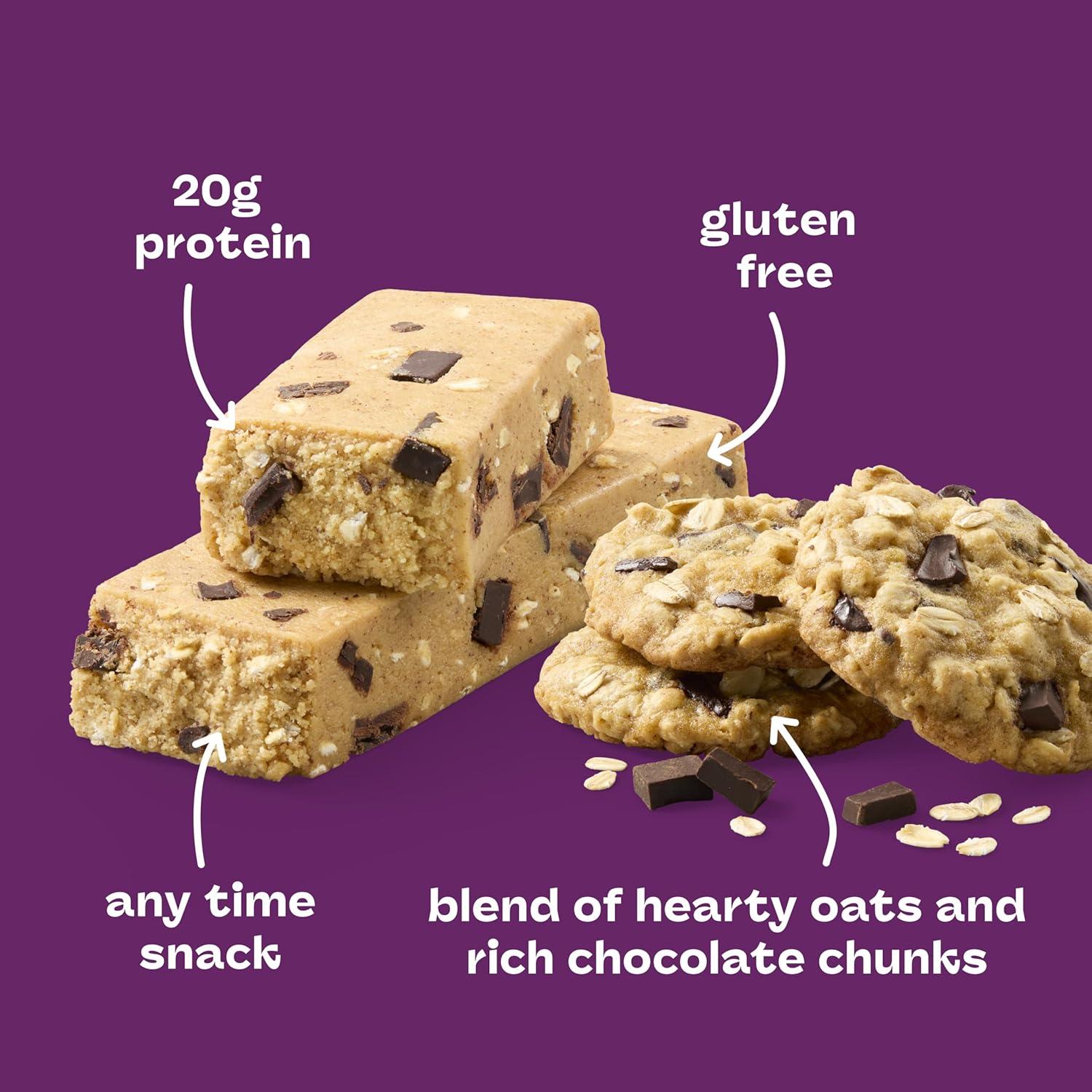 image:imagethink Protein Bars High Protein Snacks Gluten Free High Fiber Peanut Butter Chocolate Chunk 10 CountOatmeal Chocolate Chunk