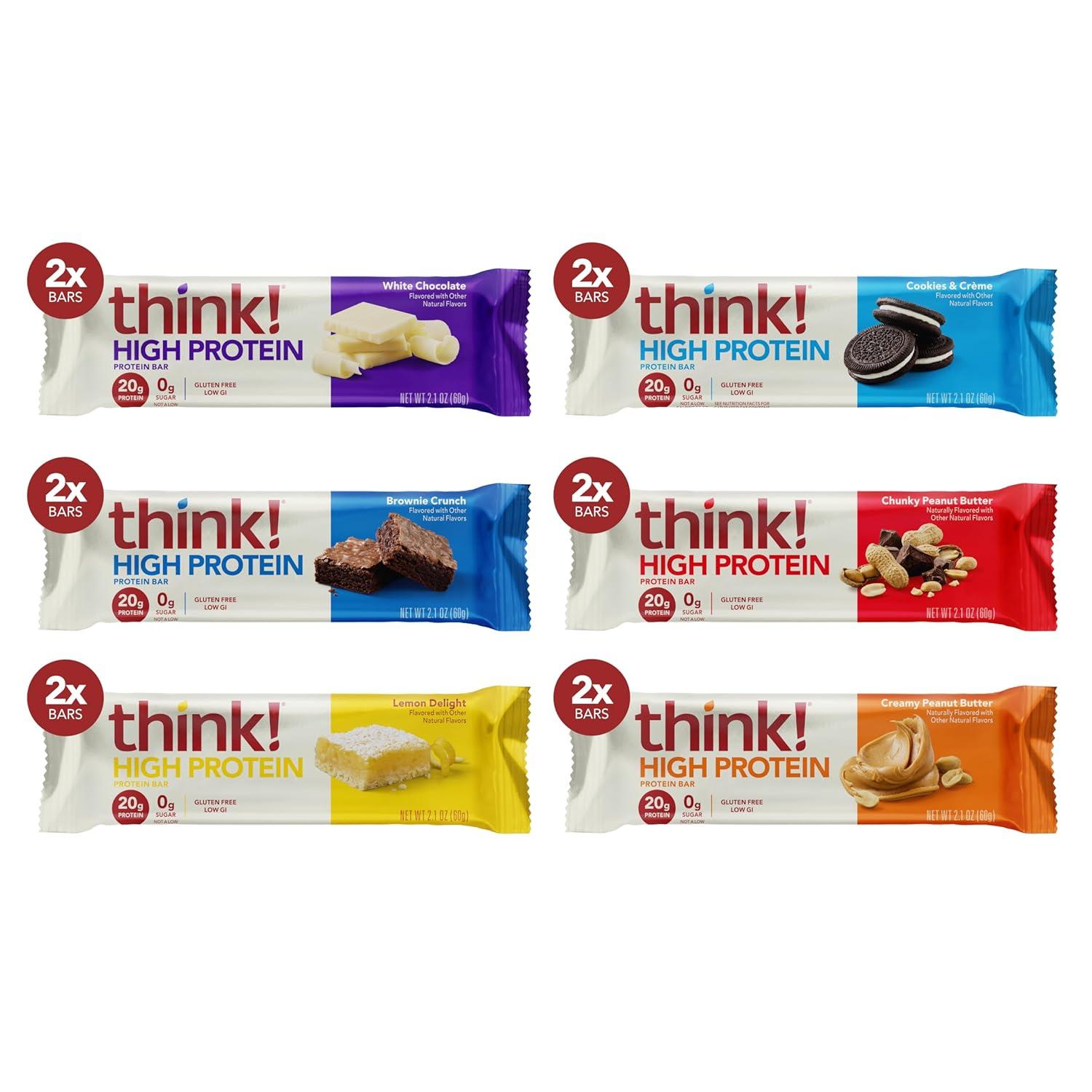 image:imagethink Protein Bars High Protein Snacks Gluten Free Kosher Friendly Lemon Crisp 10 Count Packaging May VaryBest Seller Variety Pack