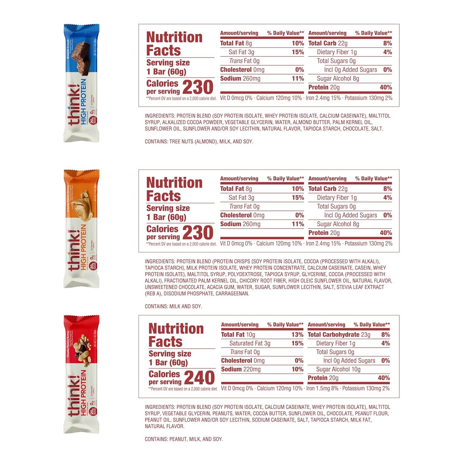 image:imagethink Protein Bars High Protein Snacks Gluten Free Kosher Friendly Lemon Crisp 10 Count Packaging May VaryBest Seller Variety Pack