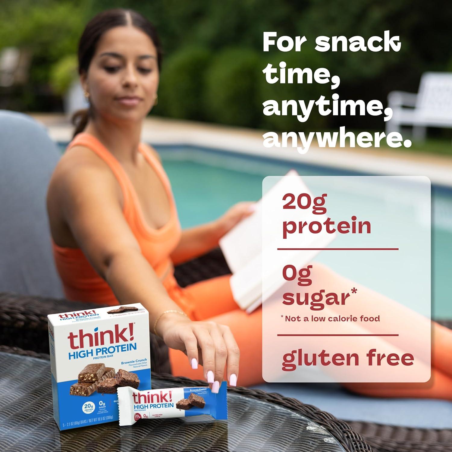 image:imagethink Protein Bars High Protein Snacks Gluten Free Kosher Friendly Lemon Crisp 10 Count Packaging May VaryBrownie Crunch