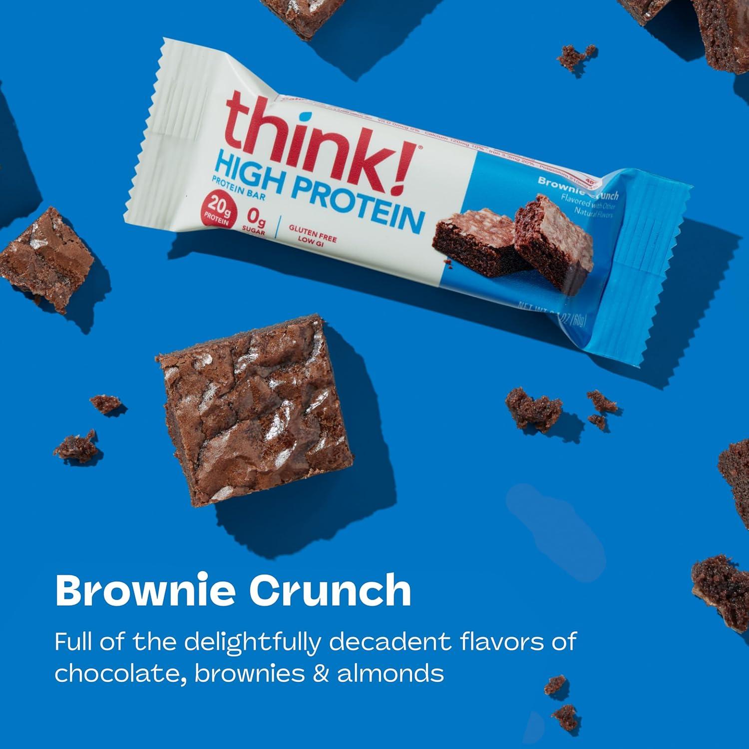 image:imagethink Protein Bars High Protein Snacks Gluten Free Kosher Friendly Lemon Crisp 10 Count Packaging May VaryBrownie Crunch