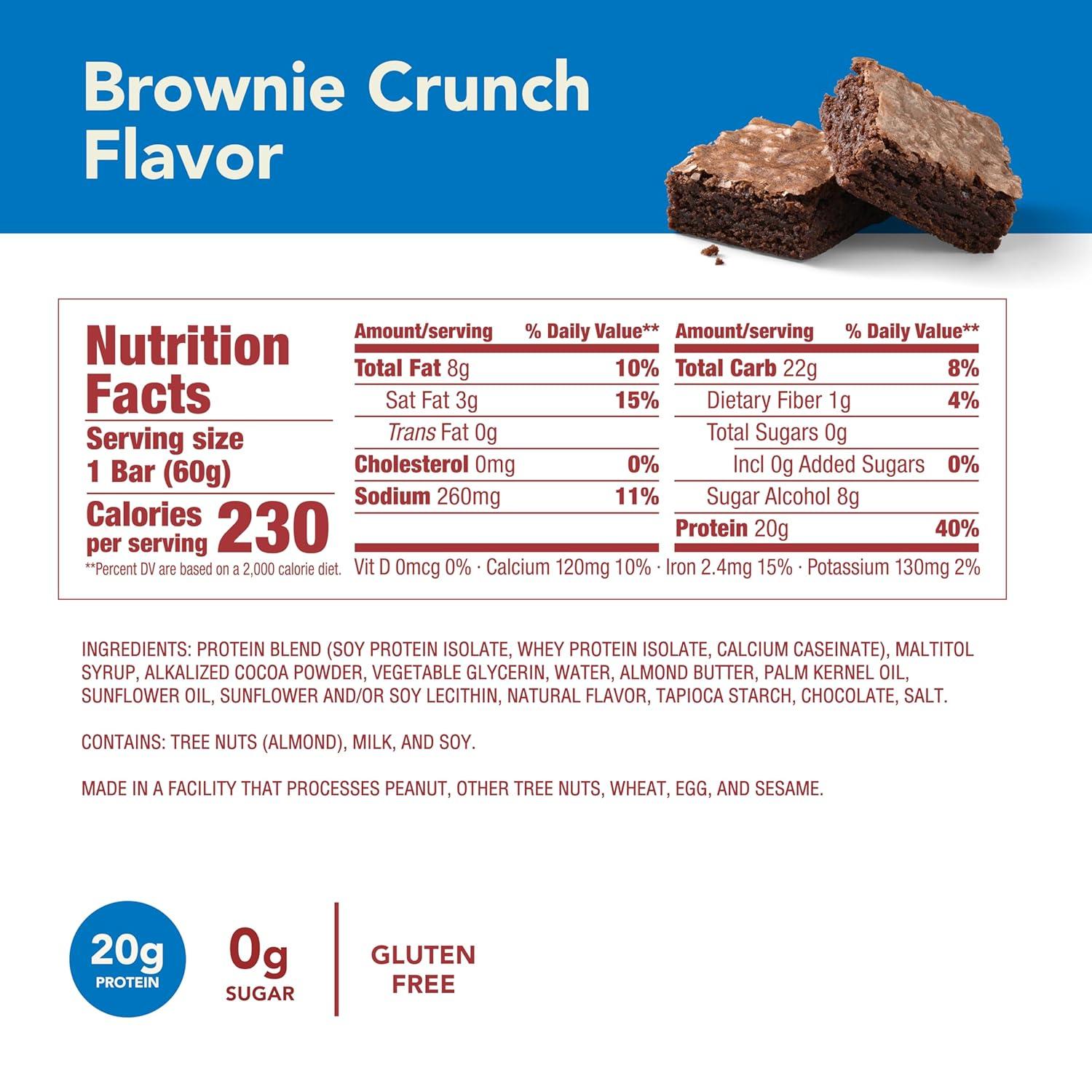image:imagethink Protein Bars High Protein Snacks Gluten Free Kosher Friendly Lemon Crisp 10 Count Packaging May VaryBrownie Crunch