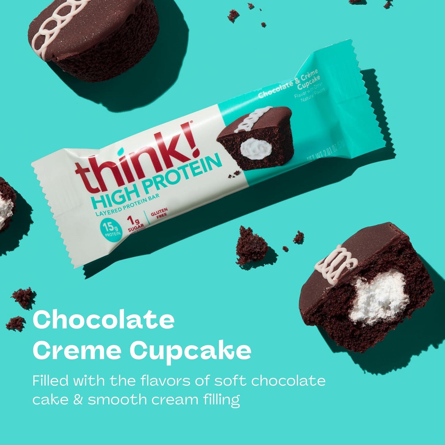 image:imagethink Protein Bars High Protein Snacks Gluten Free Kosher Friendly Lemon Crisp 10 Count Packaging May VaryChocolate Crme Cupcake