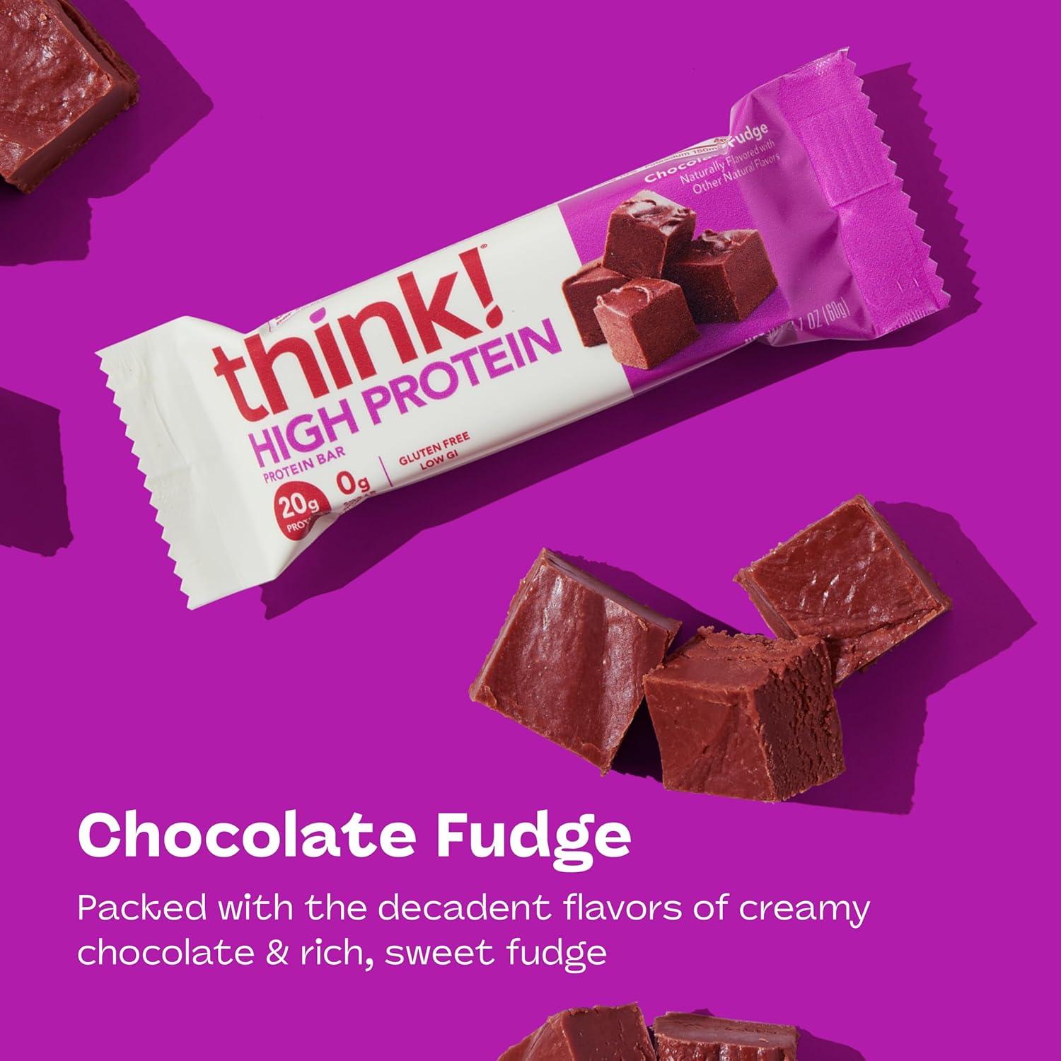 image:imagethink Protein Bars High Protein Snacks Gluten Free Kosher Friendly Lemon Crisp 10 Count Packaging May VaryChocolate Fudge