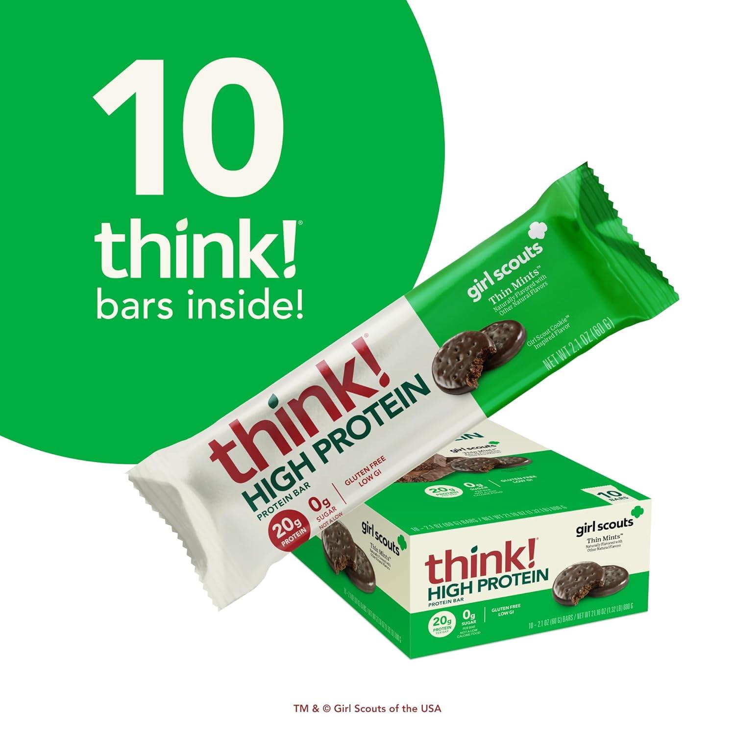 image:imagethink Protein Bars High Protein Snacks Gluten Free Kosher Friendly Lemon Crisp 10 Count Packaging May VaryChocolate Mint
