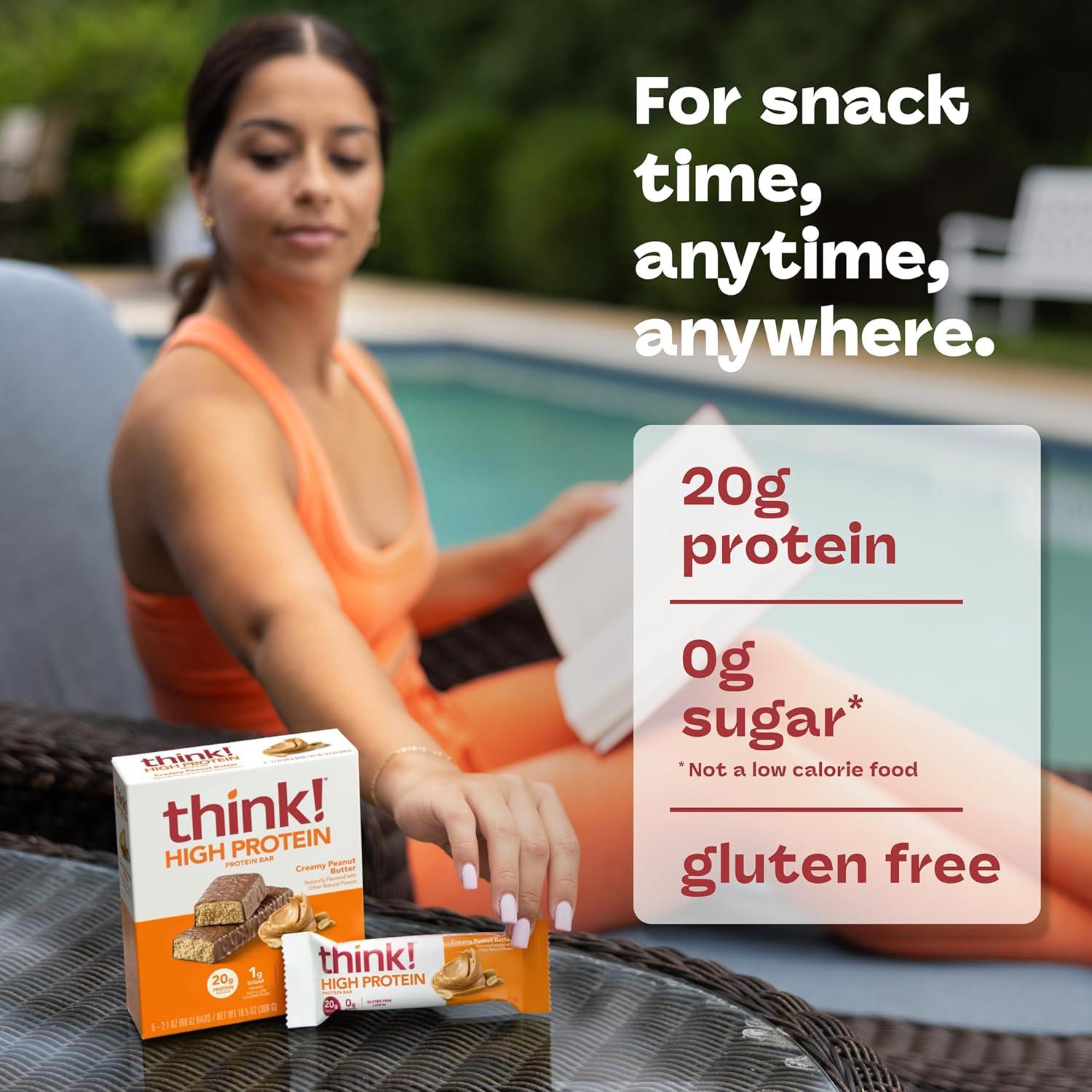 image:imagethink Protein Bars High Protein Snacks Gluten Free Kosher Friendly Lemon Crisp 10 Count Packaging May VaryCreamy Peanut Butter