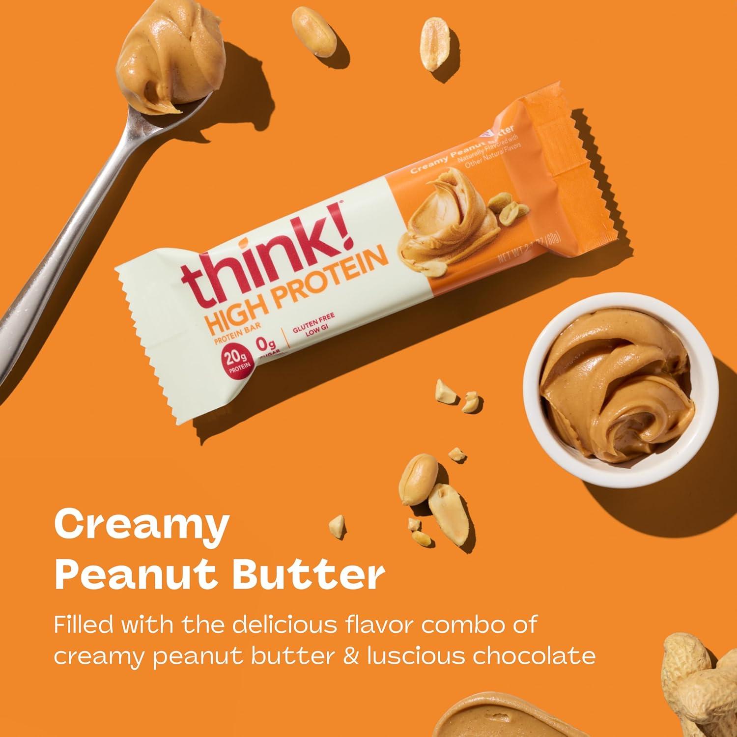 image:imagethink Protein Bars High Protein Snacks Gluten Free Kosher Friendly Lemon Crisp 10 Count Packaging May VaryCreamy Peanut Butter