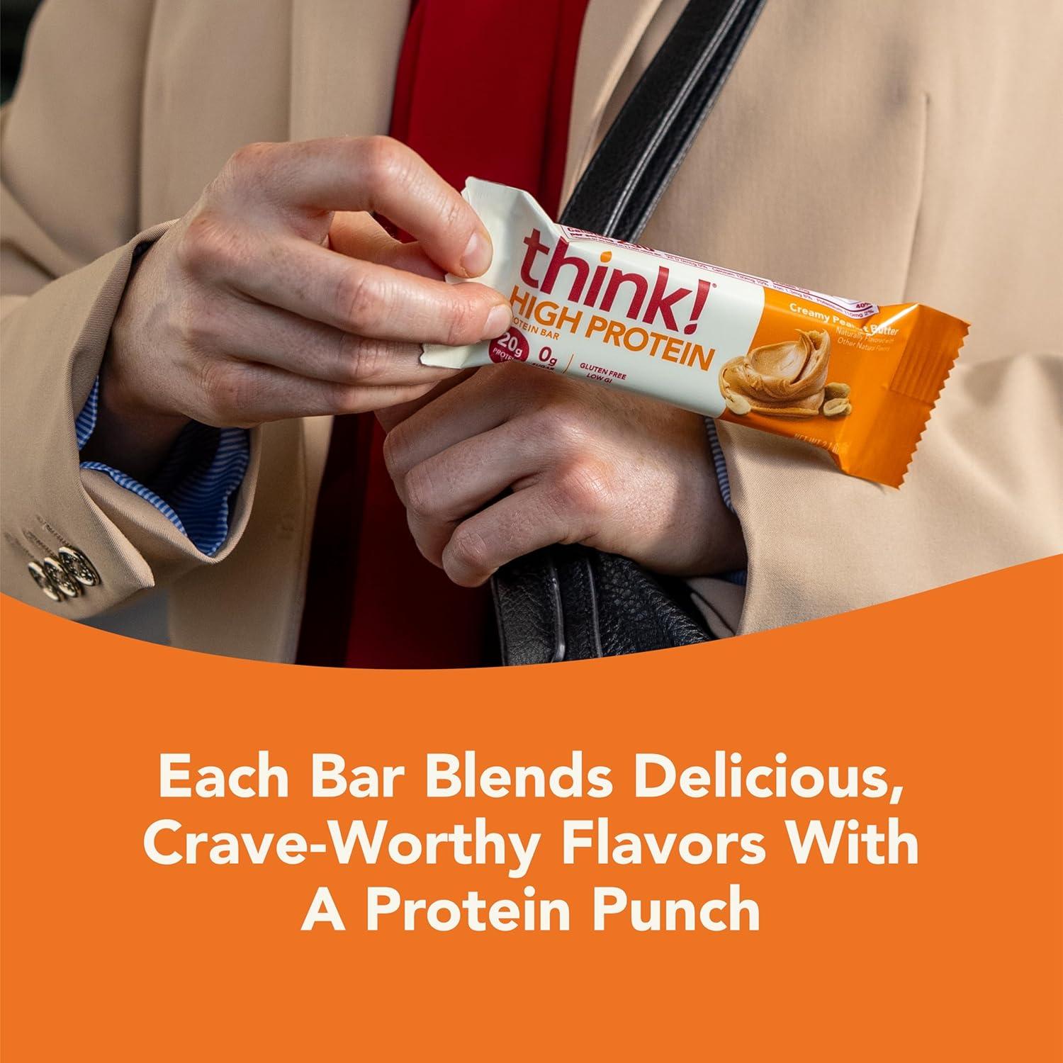 image:imagethink Protein Bars High Protein Snacks Gluten Free Kosher Friendly Lemon Crisp 10 Count Packaging May VaryCreamy Peanut Butter