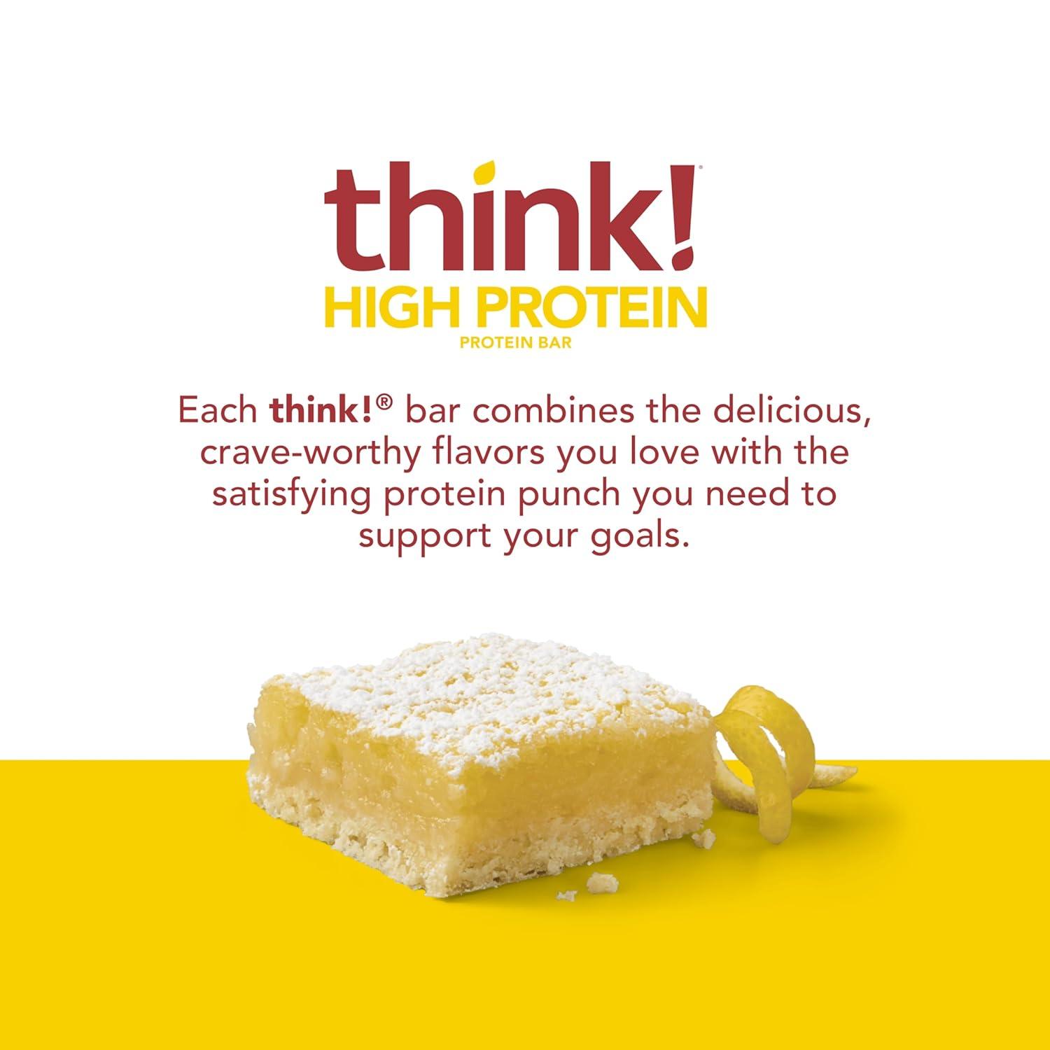 image:imagethink Protein Bars High Protein Snacks Gluten Free Kosher Friendly Lemon Crisp 10 Count Packaging May VaryLemon