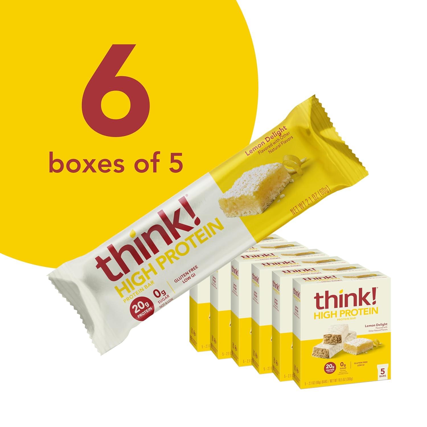 image:imagethink Protein Bars High Protein Snacks Gluten Free Kosher Friendly Lemon Crisp 10 Count Packaging May VaryLemon