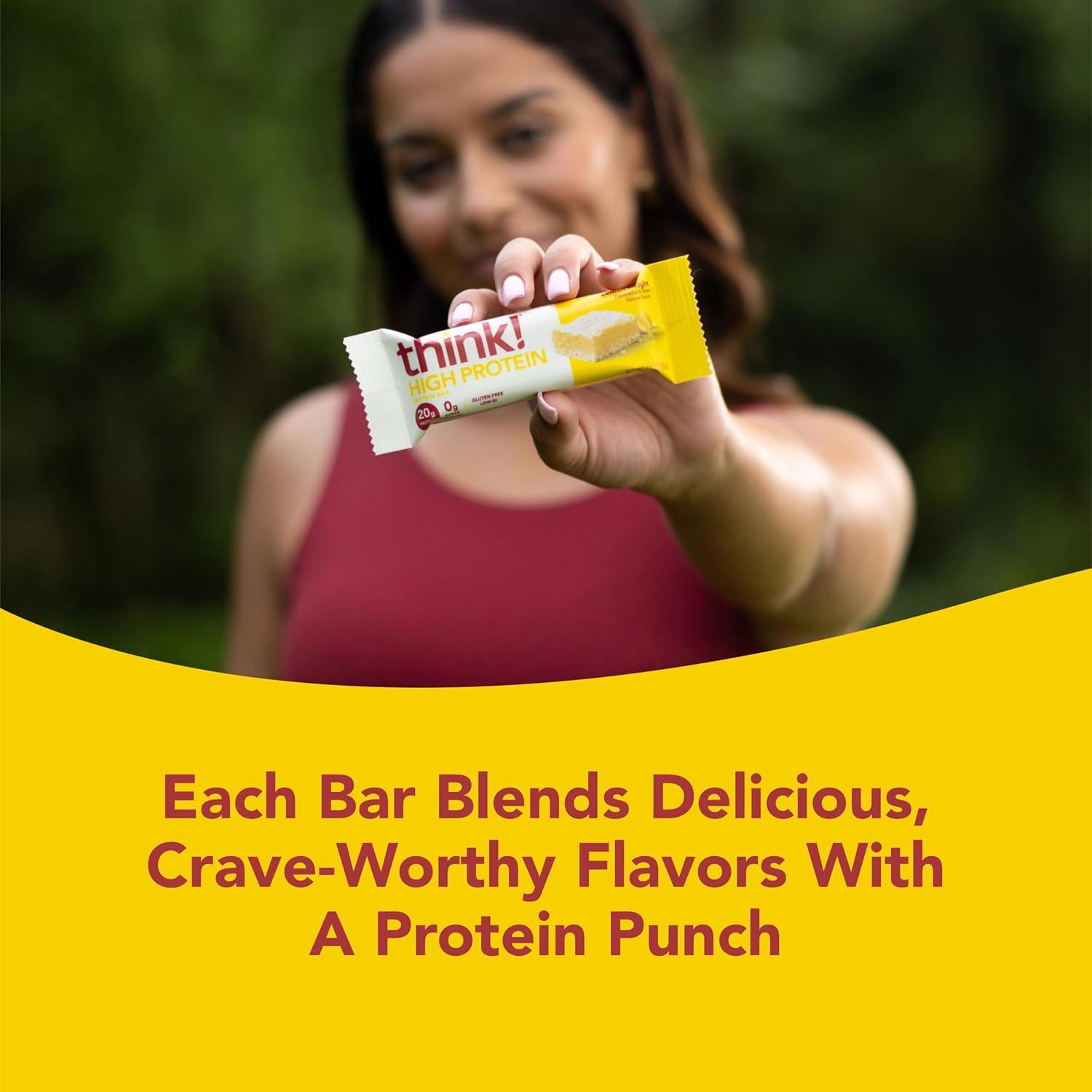 image:imagethink Protein Bars High Protein Snacks Gluten Free Kosher Friendly Lemon Crisp 10 Count Packaging May VaryLemon