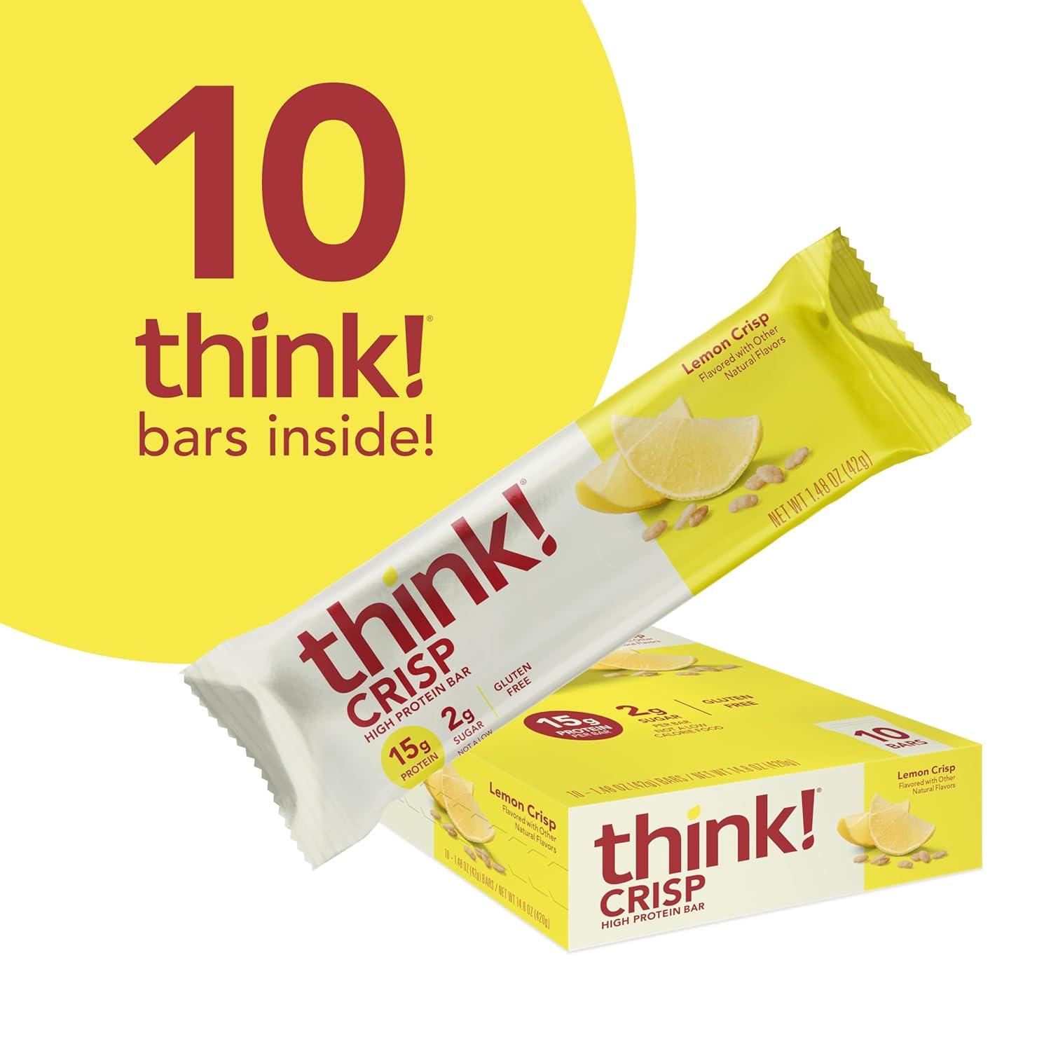 image:imagethink Protein Bars High Protein Snacks Gluten Free Kosher Friendly Lemon Crisp 10 Count Packaging May VaryLemon Crisp