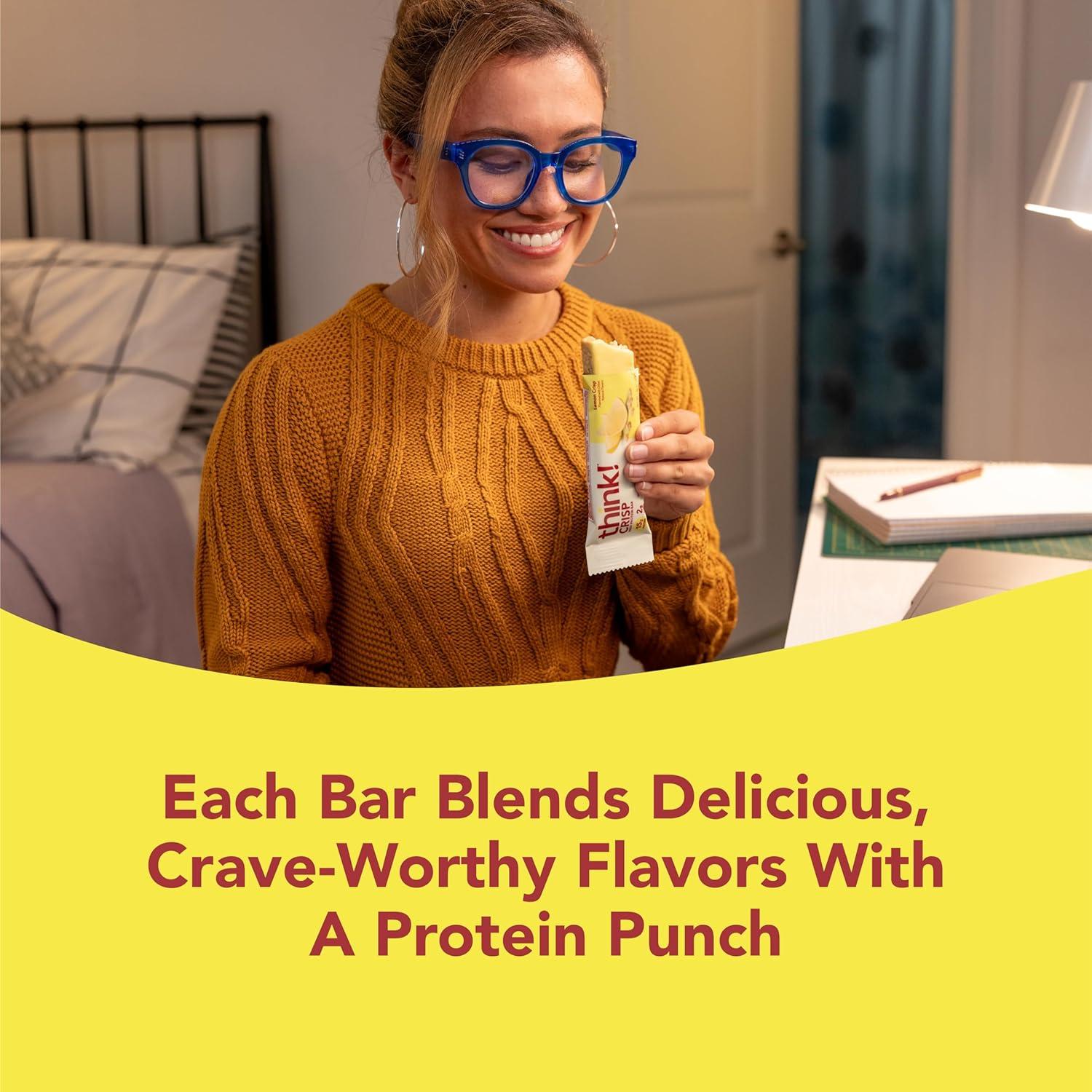 image:imagethink Protein Bars High Protein Snacks Gluten Free Kosher Friendly Lemon Crisp 10 Count Packaging May VaryLemon Crisp