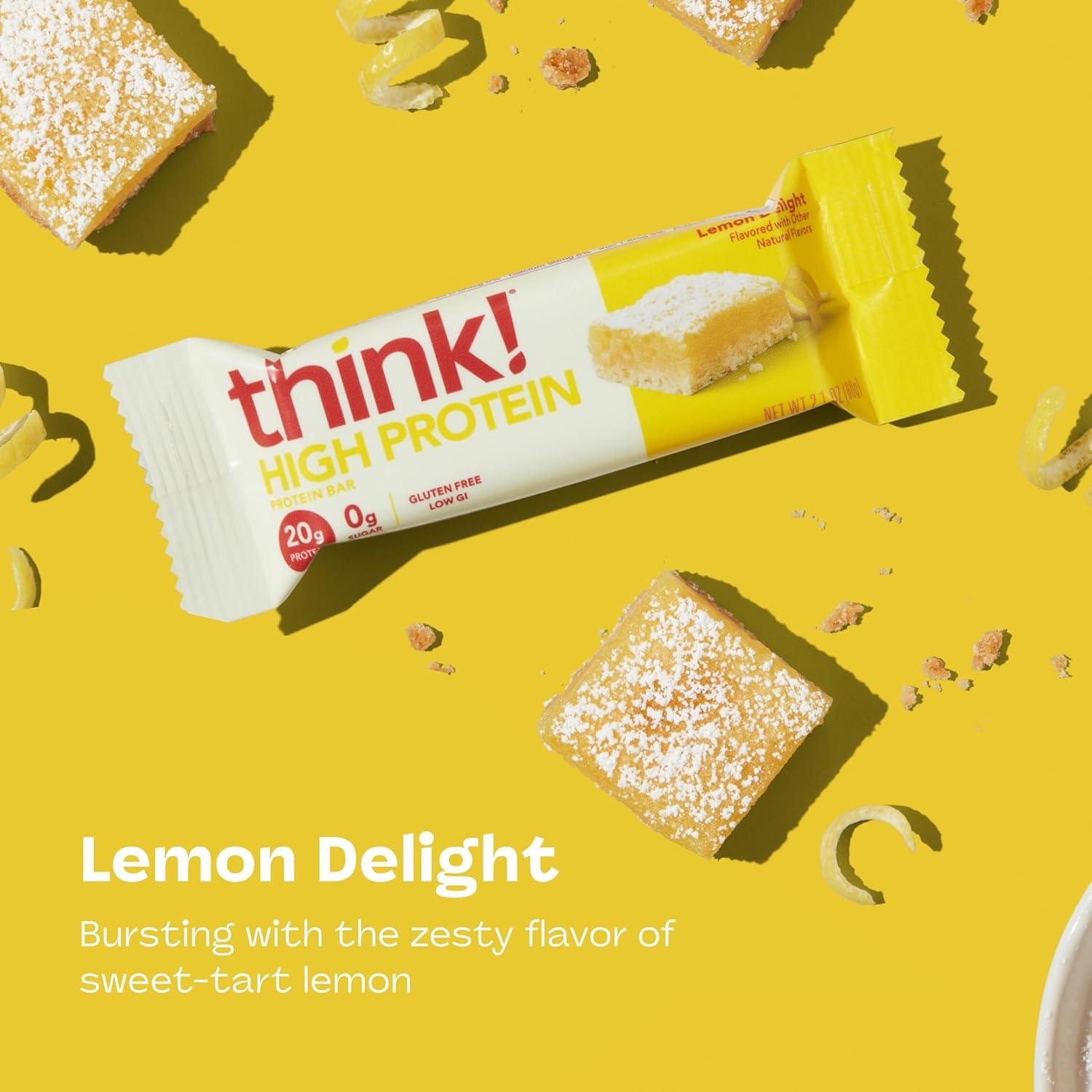 image:imagethink Protein Bars High Protein Snacks Gluten Free Kosher Friendly Lemon Crisp 10 Count Packaging May VaryLemon Delight