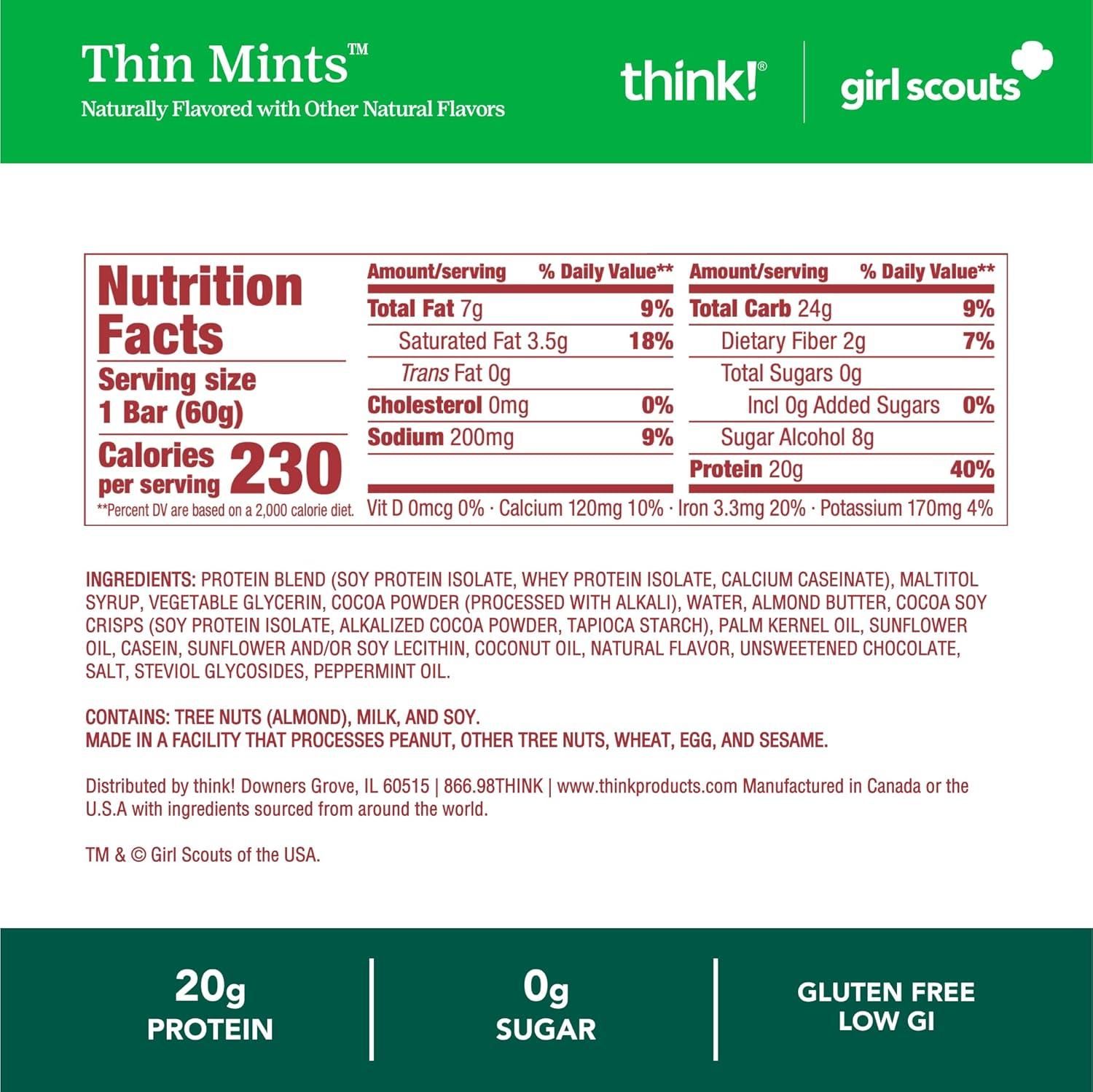 image:imagethink Protein Bars High Protein Snacks Gluten Free Kosher FriendlyVariety Pack Nutrition Bars 21 Oz per Bar 12 Count Packaging May VaryChocolate Mint