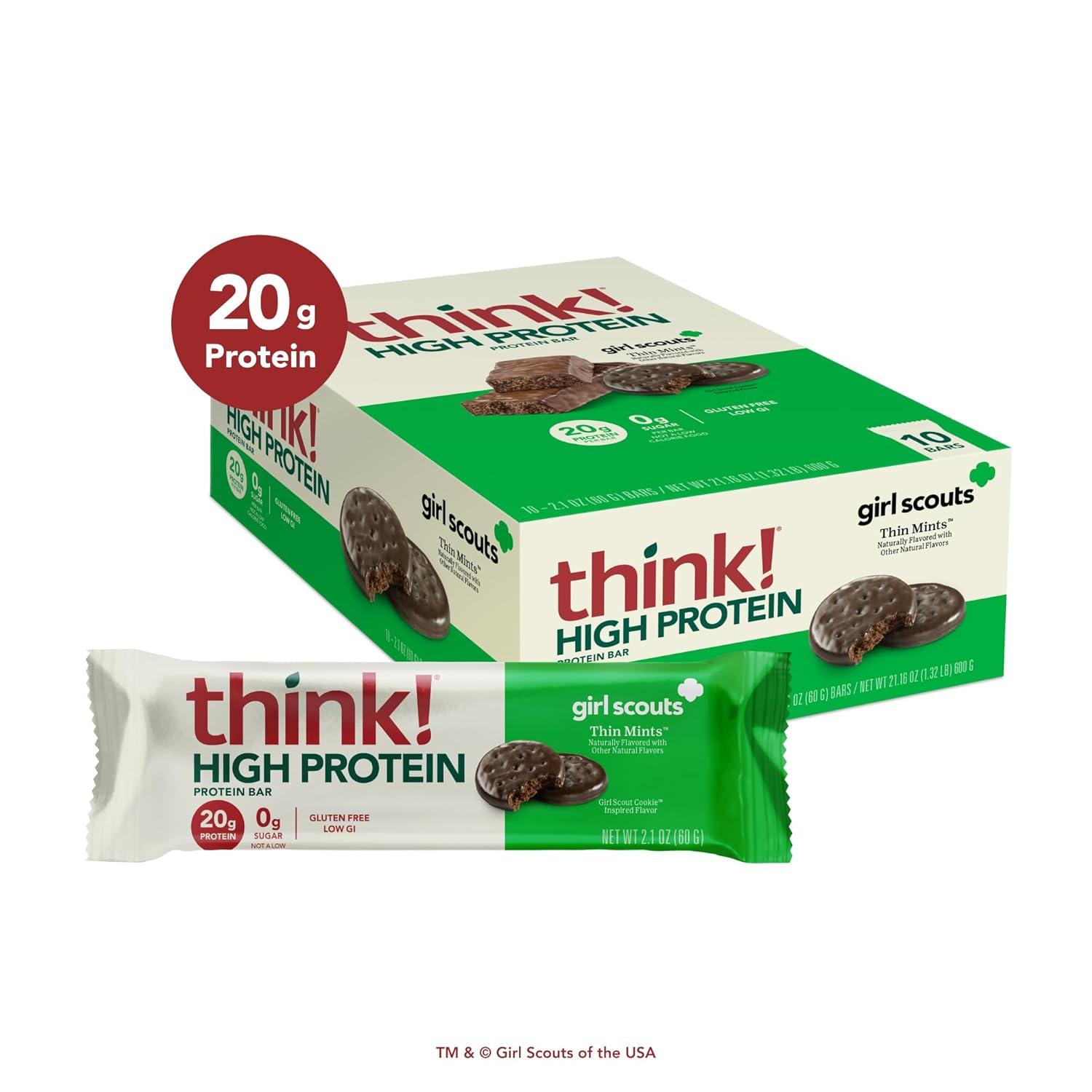image:imagethink Protein Bars High Protein Snacks Gluten Free Kosher FriendlyVariety Pack Nutrition Bars 21 Oz per Bar 12 Count Packaging May VaryChocolate Mint