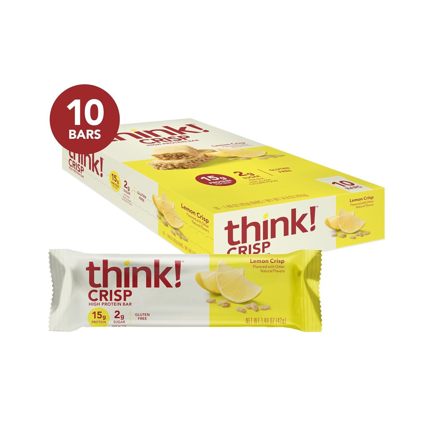 image:imagethink Protein Bars High Protein Snacks Gluten Free Kosher FriendlyVariety Pack Nutrition Bars 21 Oz per Bar 12 Count Packaging May VaryLemon Crisp
