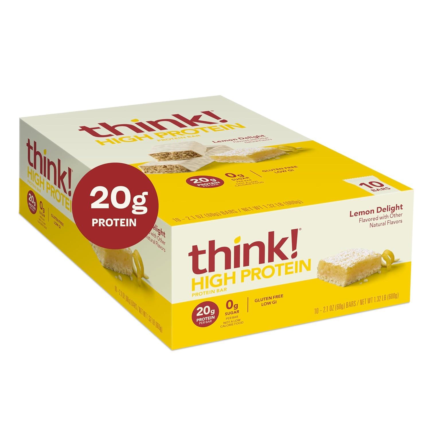 image:imagethink Protein Bars High Protein Snacks Gluten Free Kosher FriendlyVariety Pack Nutrition Bars 21 Oz per Bar 12 Count Packaging May VaryLemon Delight