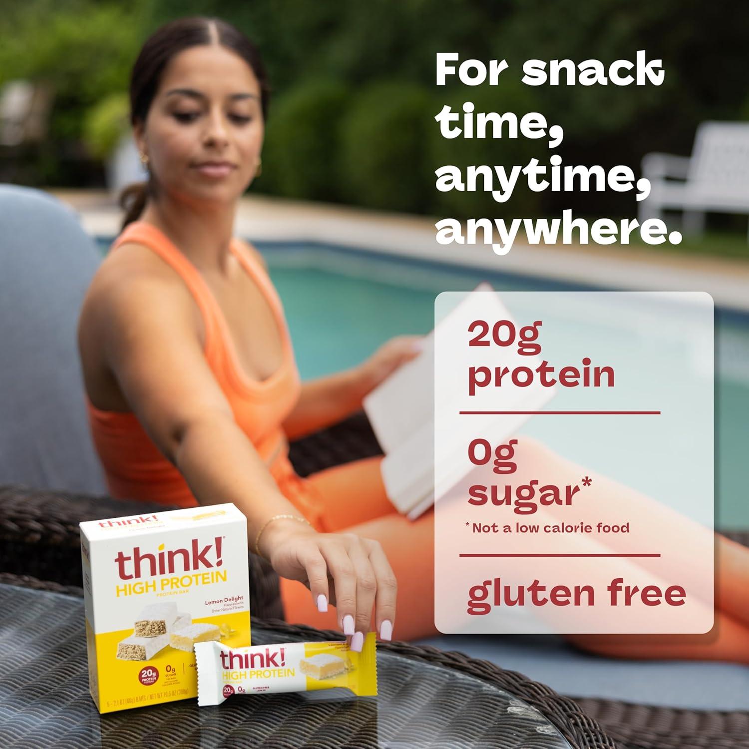 image:imagethink Protein Bars High Protein Snacks Gluten Free Kosher FriendlyVariety Pack Nutrition Bars 21 Oz per Bar 12 Count Packaging May VaryLemon Delight