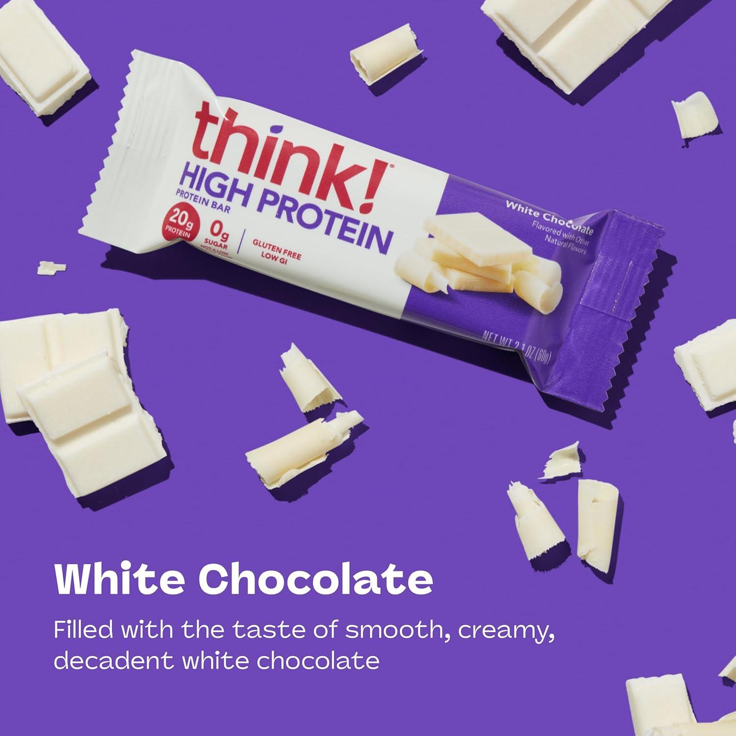 image:imagethink Protein Bars High Protein Snacks Gluten Free Kosher FriendlyVariety Pack Nutrition Bars 21 Oz per Bar 12 Count Packaging May VaryWhite Chocolate