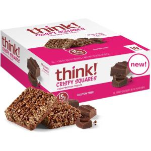 image:imageThink High Protein Crispy Squares Chocolate Crunch Treat 10 PackChocolate Crunch