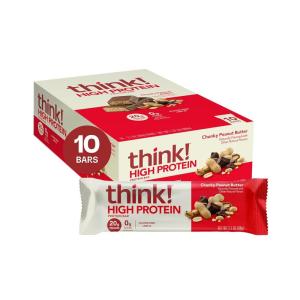 image:imagethink Protein Bars High Protein Snacks Gluten Free Kosher Friendly Lemon Crisp 10 Count Packaging May VaryChunky Peanut Butter
