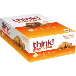image:imagethink Protein Bars with Chicory Root for Fiber Digestive Support Gluten Free with Whey Protein Isolate Salted Caramel Snack Bars without Artificial Sweeteners 14 Oz 10 CountSalted Caramel